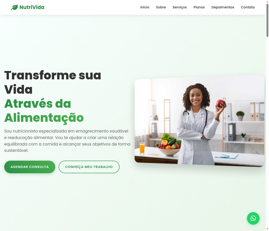 Site nutricionista